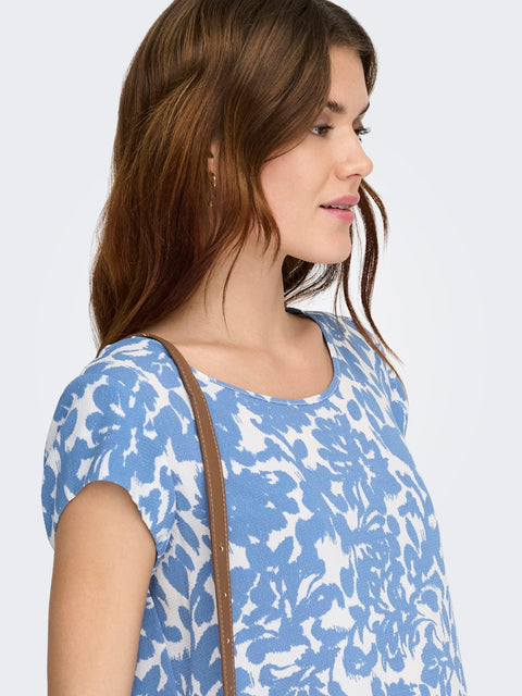 Only NOOS - 15161116 ONLVIC S/S AOP TOP NO - Riviera/FOREST F / top