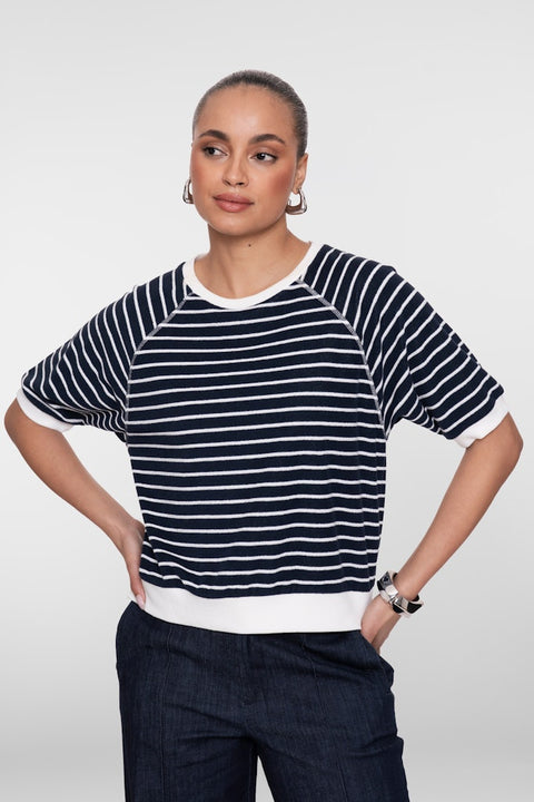Geisha - 62001-10 - 675 navy/white / shirt