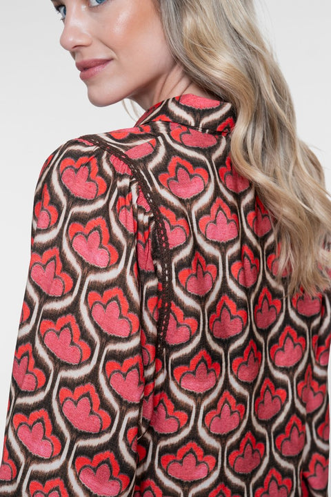 Geisha - 63641-20 - 450 red/brown / blouse