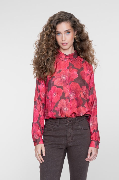 Geisha - 63655-20 - 775 brown/red / blouse