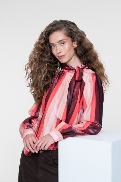 Geisha - 63584-32 - 420 pink/coral/b / blouse