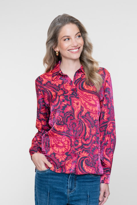 Geisha - 63675-20 - 675 navy/coral / blouse