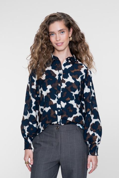 Geisha - 63667-20 - 720 sand/blue / blouse