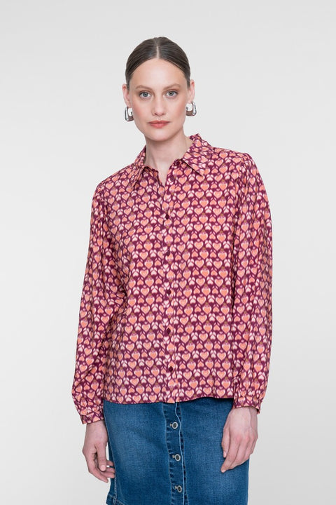 Geisha - 63647-20 - 430 cassis/orang / blouse