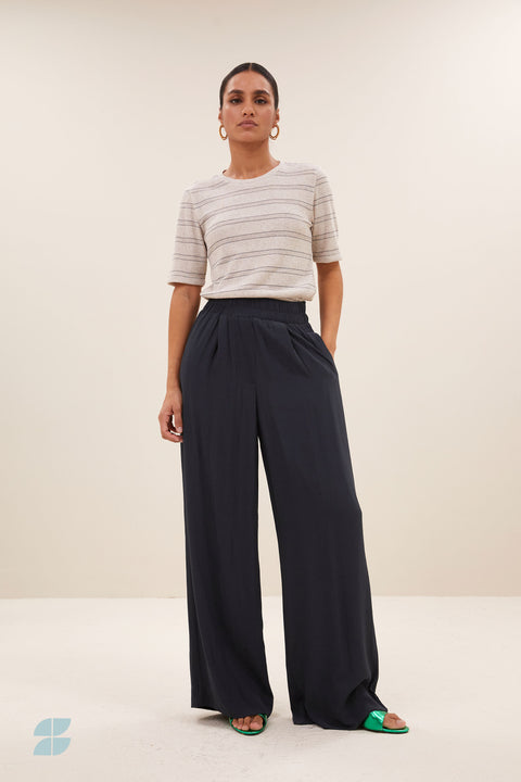 By Bar - Benji viscose pants - 701 Graphite