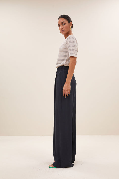 By Bar - Benji viscose pants - 701 Graphite
