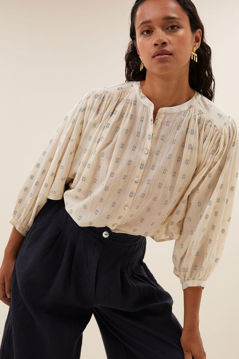 By Bar - Becky dali blouse - 715 Dali blue