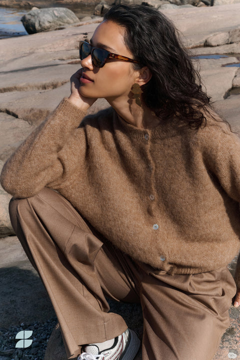 By Bar - Cleo natural cardigan 25514004 - 735 Camel