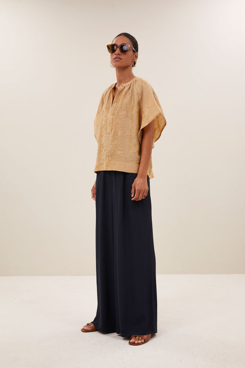 By Bar - Vina jacquard blouse - 771 Desert