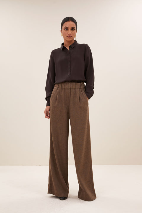 By Bar - Benji tweed pants 25518039 - 773 Latte