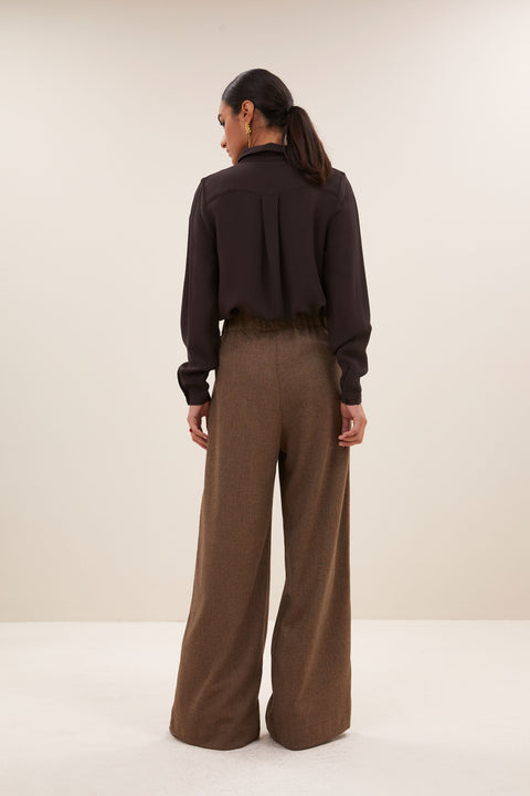 By Bar - Benji tweed pants 25518039 - 773 Latte