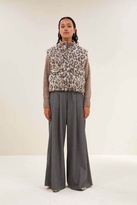 By Bar - Maggie sleeveless leo jacket - 790 Leopard print