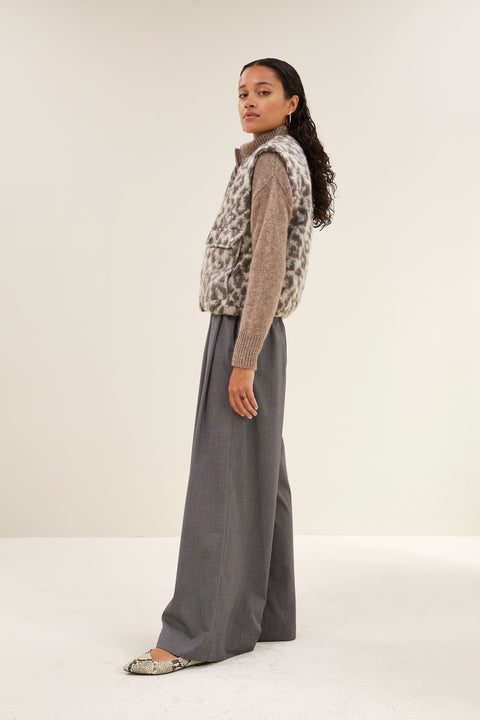 By Bar - Maggie sleeveless leo jacket - 790 Leopard print