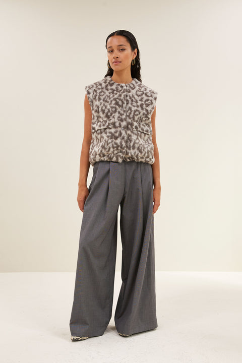 By Bar - Maggie sleeveless leo jacket - 790 Leopard print