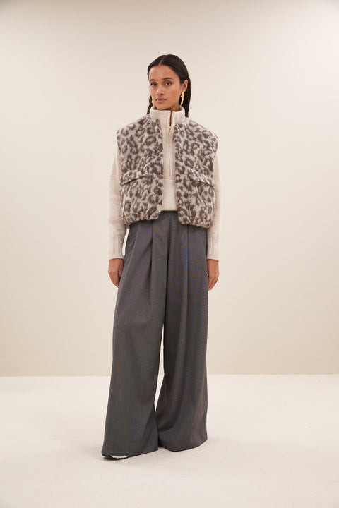 By Bar - Maggie sleeveless leo jacket - 790 Leopard print