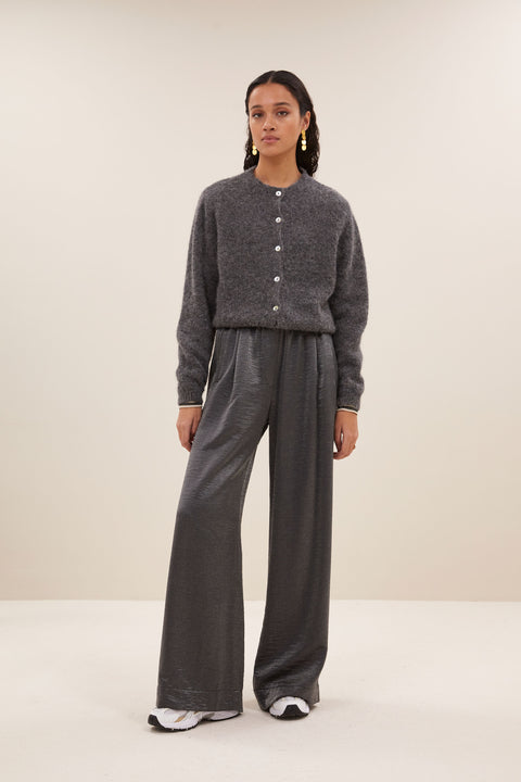 By Bar - Benji metallic pants 25518016 - Metallic silver 804