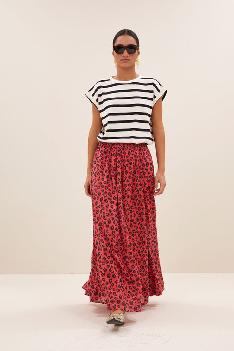 By Bar - Tobi stripe top 25511023 - Grain black stripe 806