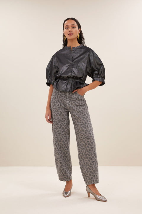 By Bar - Christi silver blouse 25512021 - 810 Silver