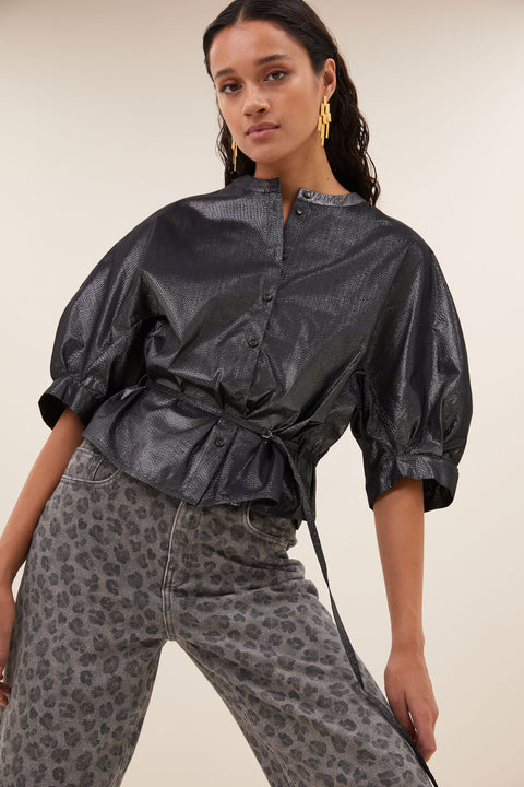 By Bar - Christi silver blouse 25512021 - 810 Silver