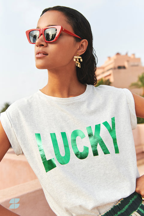 By Bar - Thelma lucky top - Light grey melee 815