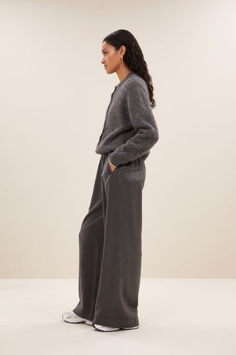 By Bar - Cleo natural cardigan 25514004 - 835 Dark grey melee