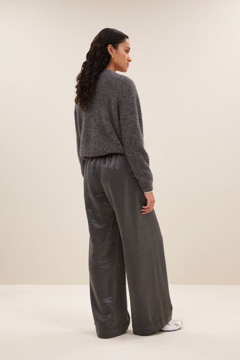 By Bar - Cleo natural cardigan 25514004 - 835 Dark grey melee