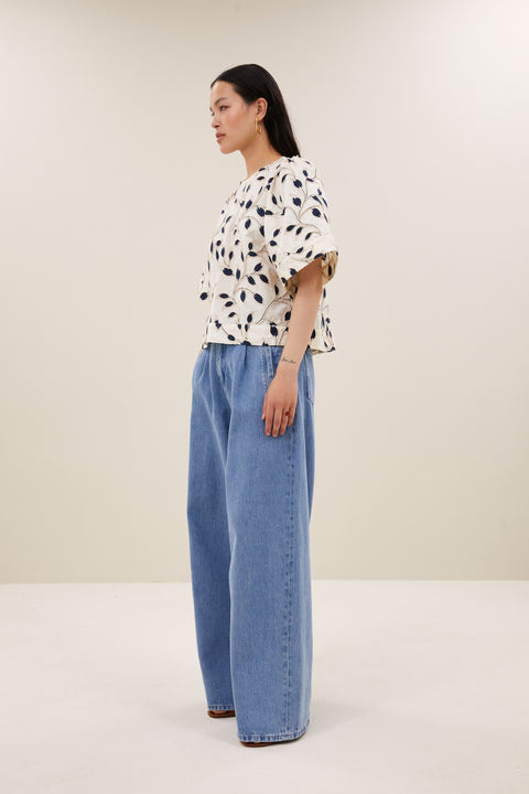 By Bar - Olivia botanic blouse - 856 Midnight