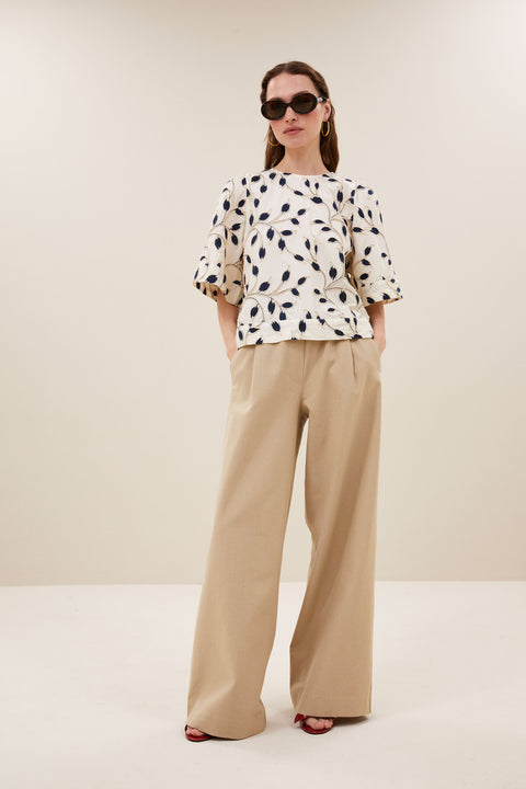 By Bar - Olivia botanic blouse - 856 Midnight