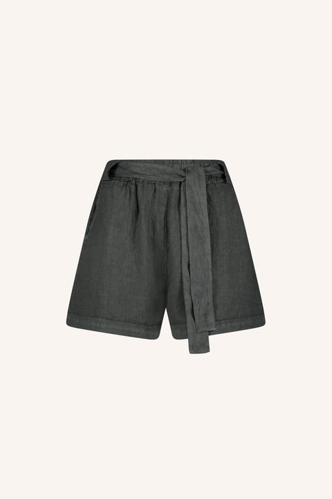 By Bar - June linen short 25118510 - 867 Charcoal