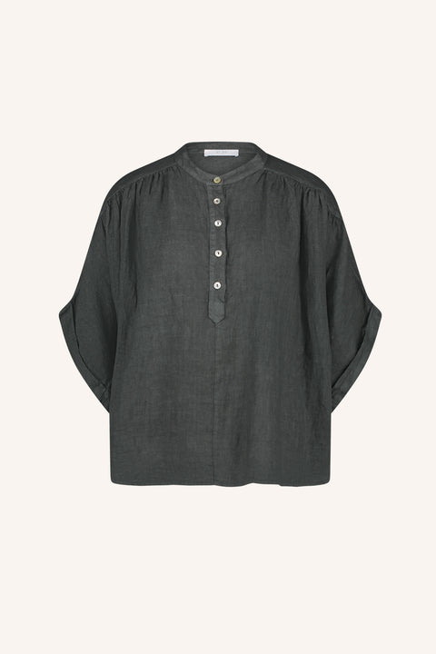 By Bar - Axel linen blouse 25112009 - 867 Charcoal