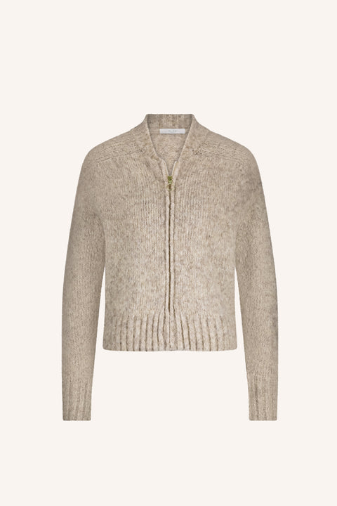 By Bar - Jonas zipp cardigan 25514007 - 883 Stone melee
