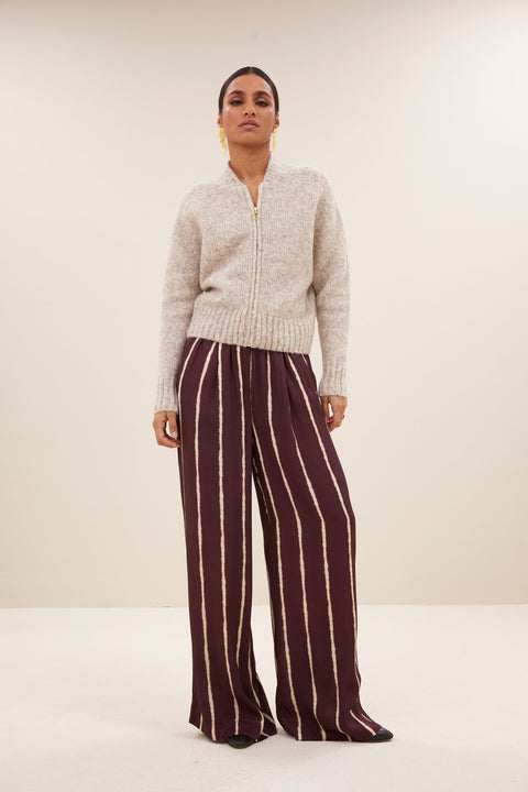 By Bar - Jonas zipp cardigan 25514007 - 883 Stone melee