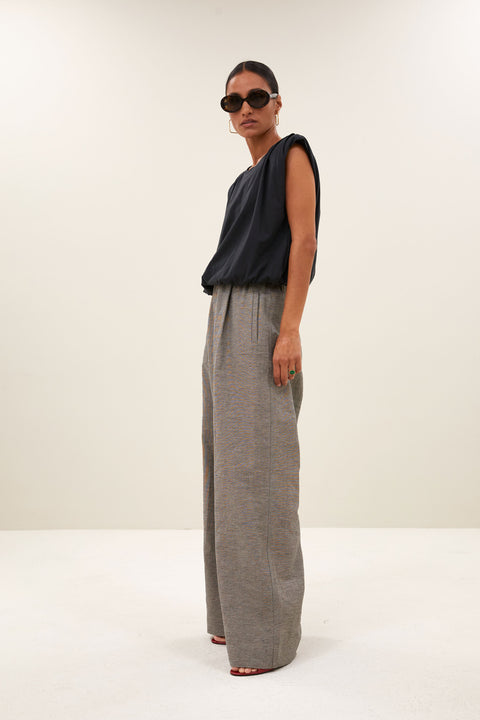 By Bar - Benji melange pants - 885 Charcoal melange