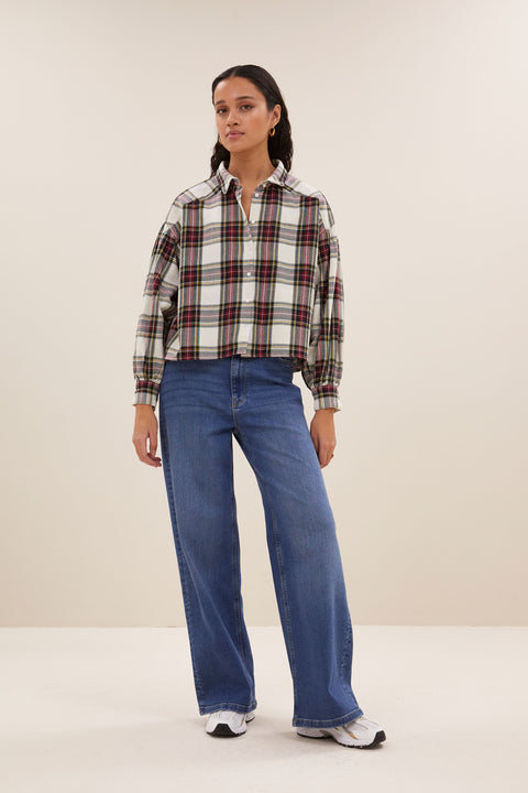 By Bar - Sarah short check blouse - 903 Tartan check