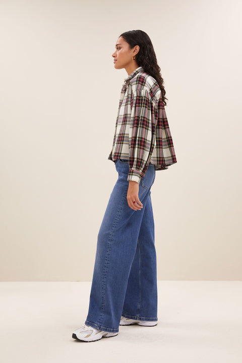 By Bar - Sarah short check blouse - 903 Tartan check