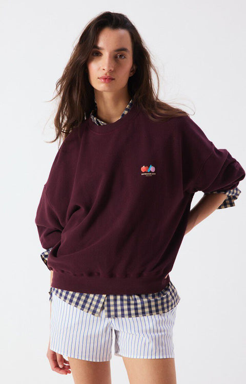 American Vintage - Atubay sweat - Lie de vin / sweater