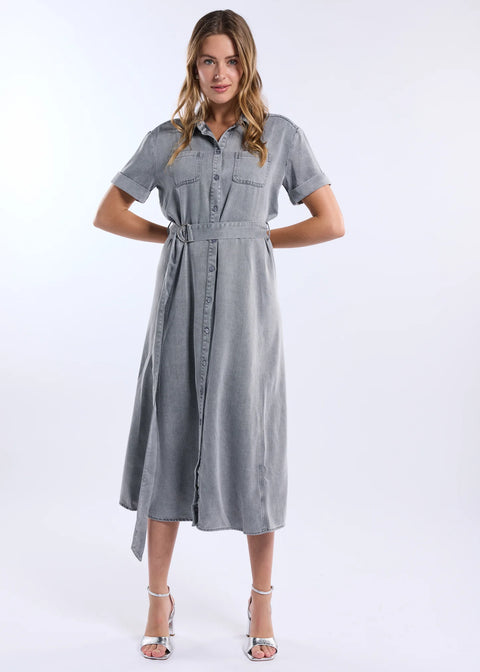 Freebird Icons - Denver Ss - Grey / jurk