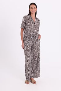 Freequent - 208115 FQMELE-PANTS - BRILLIANT WHITE/COFFEE BEAN / pants