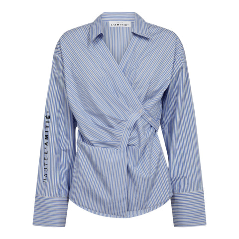 HAUTE L'AMITIÉ - HL10795 Nina strap shirt - Pale blue
