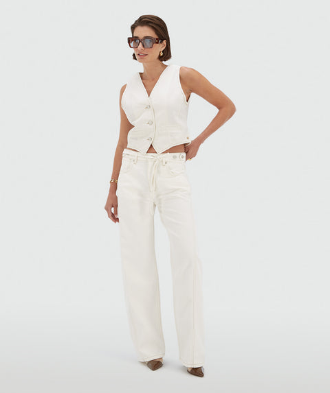 Josh V - Gilet KAY JV-2507-0102 - 422 creme white