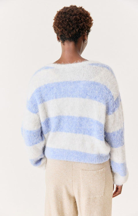 American Vintage - NIBY STRIPED PULLOVER - RAYURES GIVRE / sweater