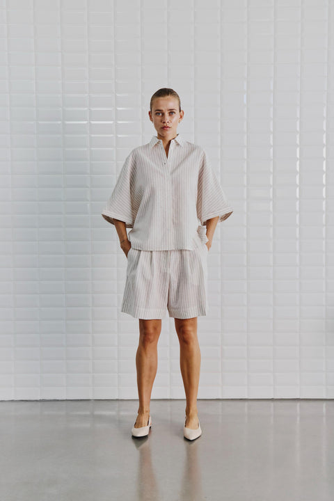 With Black - WBLBIANCA SHORTS - SUMMER GREY