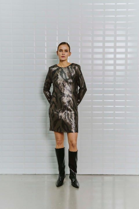 With Black - WBLFRIDA Dress - Major brown