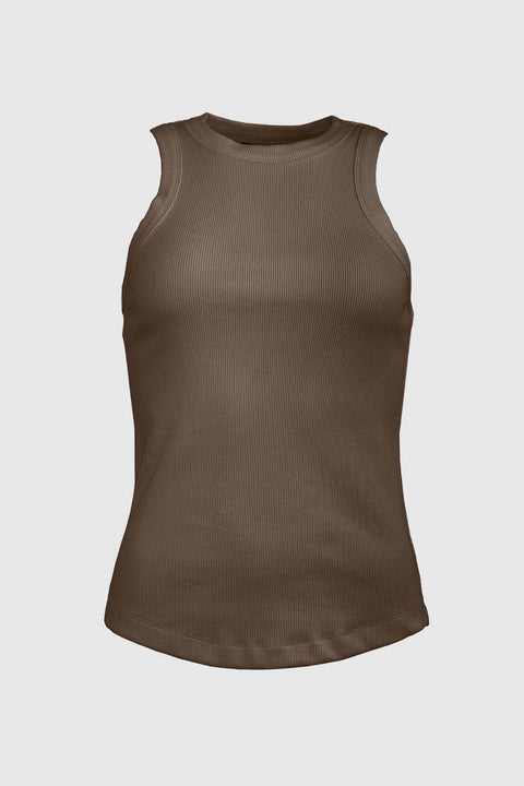 With Black - WBLDORDI TANKTOP - CHOCOLATE