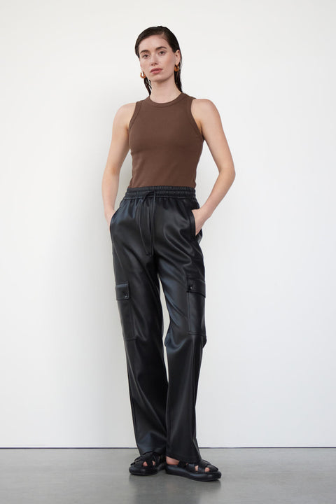 With Black - WBLDORDI TANKTOP - CHOCOLATE