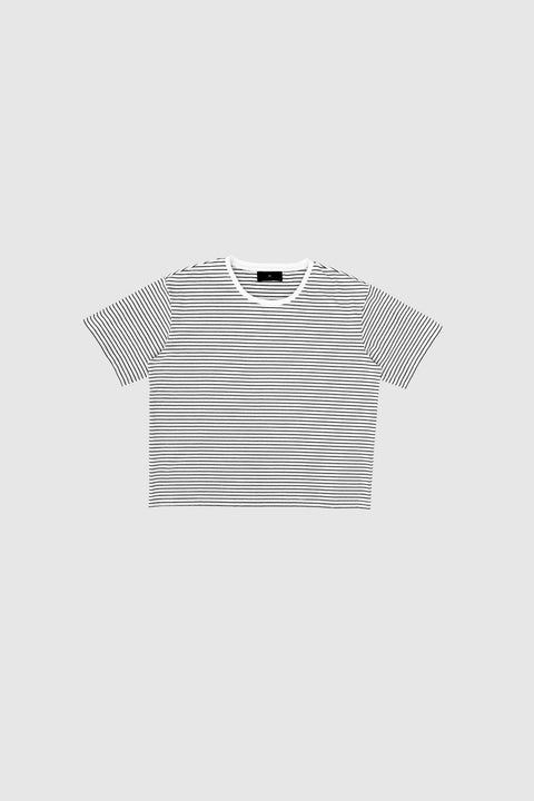 With Black - WBLVICKY SS TEE - wb stp white _ b / top