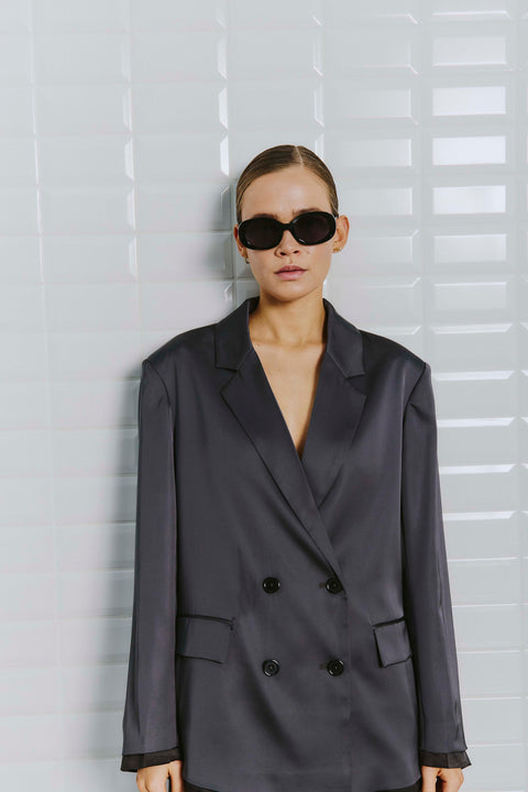 With Black - WBLDAGMAR Blazer - Dark Grey