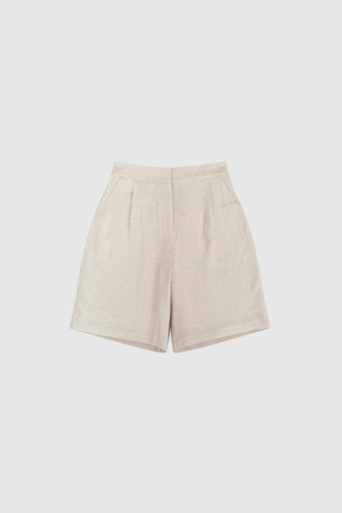 With Black - WBLSIMONE BERMUDA - ECRU MELANGE / short