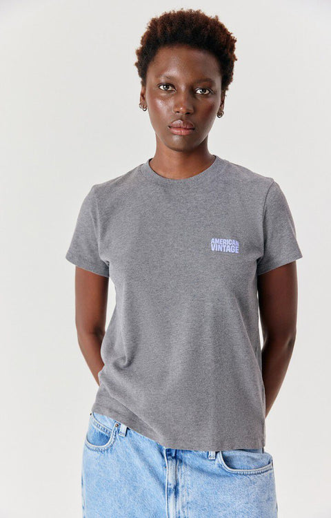 American Vintage - YKOBOW T-SHIRT - Granite chine