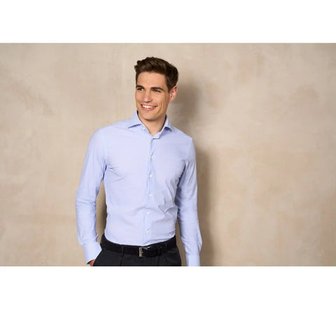 District Indigo - 7.31.025.780 Hemd LM Pique - 017 Light Blue